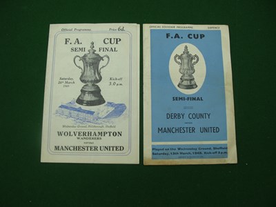 Lot 298 - Manchester United FA Cup Semi Final Programmes...