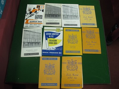 Lot 410 - Leeds United v Rotherham United Programmes...
