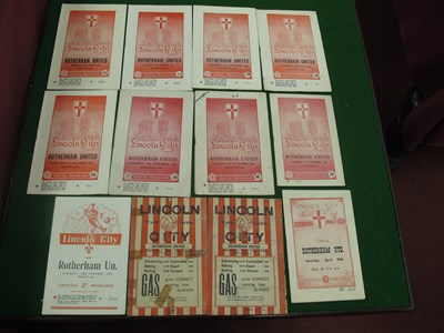 Lot 407 - Lincoln City v Rotherham United Programmes...
