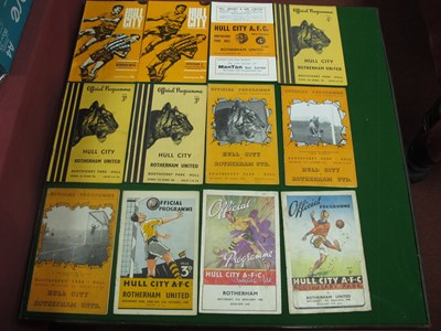 Lot 406 - Hull City v Rotherham United Programmes 1946-7,...