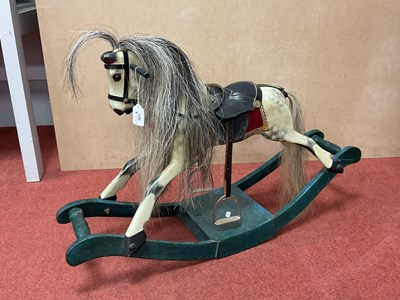 Lot 367 - A Vintage Child's Wooden Rocking Horse, base...