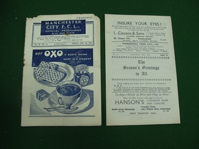 Lot 414 - Huddersfield Town Programmes 1944-5 v Halifax,...