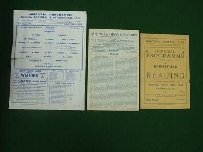 Lot 384 - 1943-4 Aston Villa v Portsmouth - Charity...