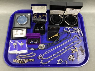 Lot 167 - A Collection of Assorted Gent's Jewellery,...