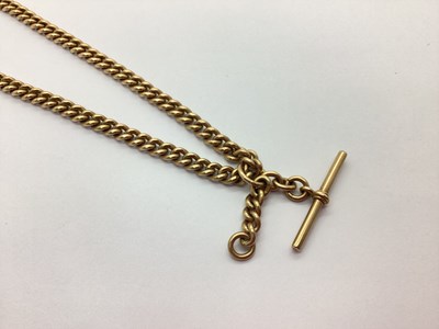 Lot 181 - A Curb Link Pocket Watch Chain, of uniform...