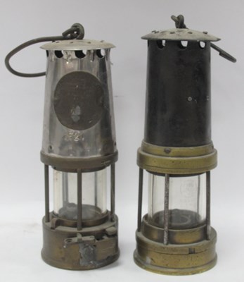 Lot 1291 - A vintage brass and metal Type 6 Miners'...