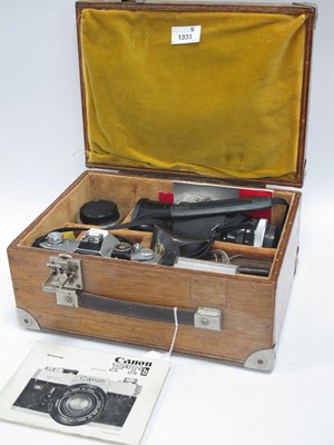 Lot 1333 - Canon FTb SLR film camera with Canon FD 50mm...