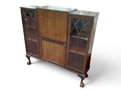 Lot 1456 - 1920 Mahogany Display Cabinet with central...