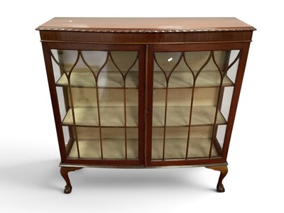 Lot 1459 - 1920s Mahogany Bow Front Display Cabinet with...