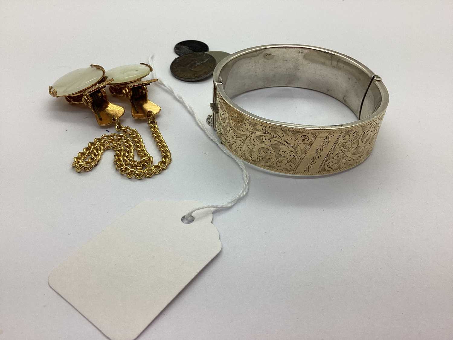 Lot 96 - A Decorative Wide Hinged Bangle, of partial...
