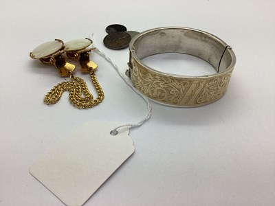 Lot 96 - A Decorative Wide Hinged Bangle, of partial...