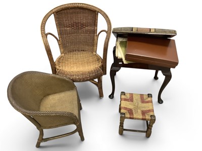 Lot 1521 - Sheet Music in a Piano Stool, wicker and child'...