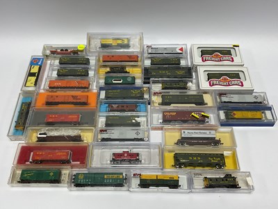 Lot 499 - Approximately thirty-five boxed N gauge...