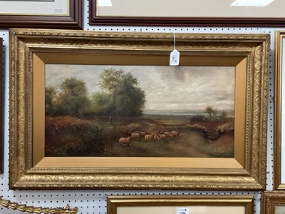 Lot 1441 - XIX Century School, Sheep in a Meadow with a...
