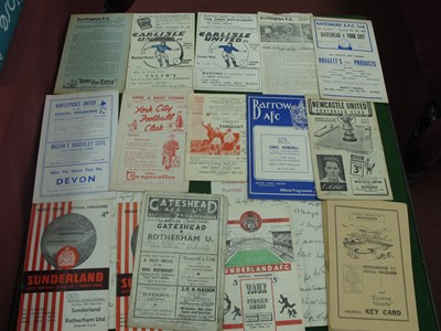 Lot 401 - 1950s Programes North East and West Clubs,...