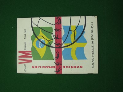 Lot 300 - 1958 World Cup Final Programme, Brazil v...