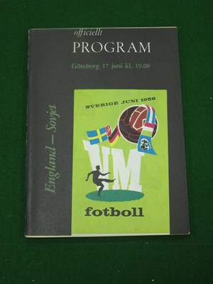 Lot 301 - 1958 World Cup England v Soviet Union...