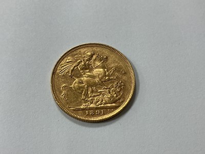 Lot 625A - 1891 Victoria Gold Sovereign.