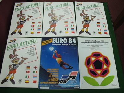 Lot 359 - European Championship Programmes 1980, 84...