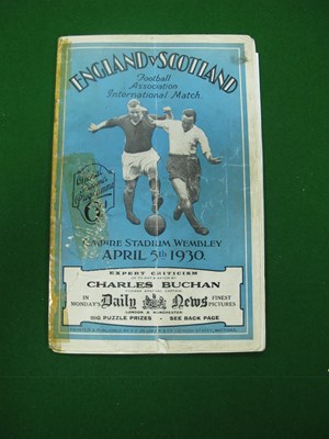Lot 367 - 1930 England v Scotland Programme, (selotape...