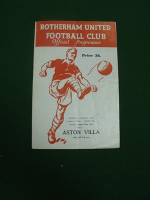 Lot 431 - 1961 League Cup Final Programme, Rotherham...