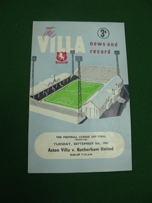Lot 432 - 1961 League Cup Final Programme Aston Villa v...