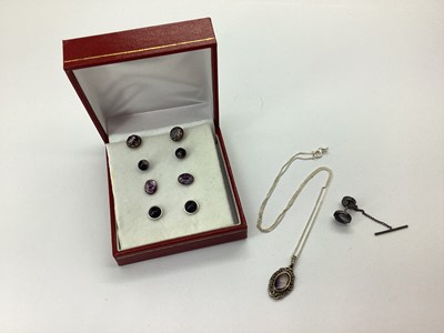 Lot 97 - A Decorative Oval Blue John Pendant, the...
