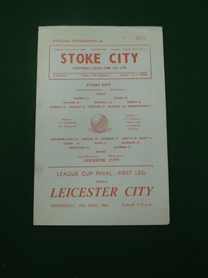 Lot 352 - 1964 League Cup Final Programme, Stoke City v...