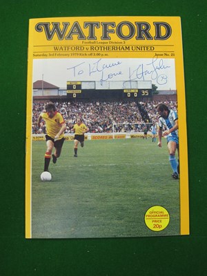 Lot 339 - Elton John, Autograph, blue pen signed...