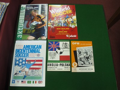 Lot 358 - England Away Programmes 1972 at West Germany...