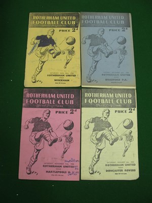Lot 422 - Rotherham United Home Programmes, 1950-1 v....