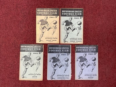 Lot 423 - Rotherham United Home Programmes, 1950-1 v....