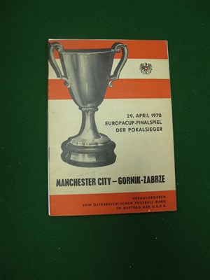 Lot 311 - 1970 Cup Winners' Cup Final Programme Gornik v...
