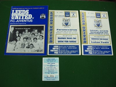 Lot 454 - Leeds United Fairs Cup Final Home Programmes...