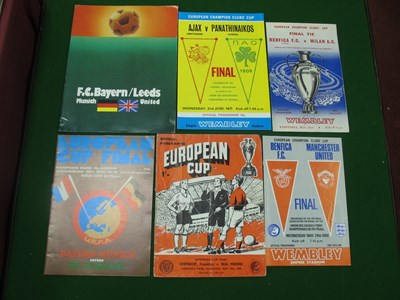 Lot 321 - European Cup Final Programmes 1960 (creased),...