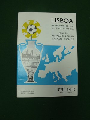 Lot 309 - 1967 European Cup Final Programme Celtic v...