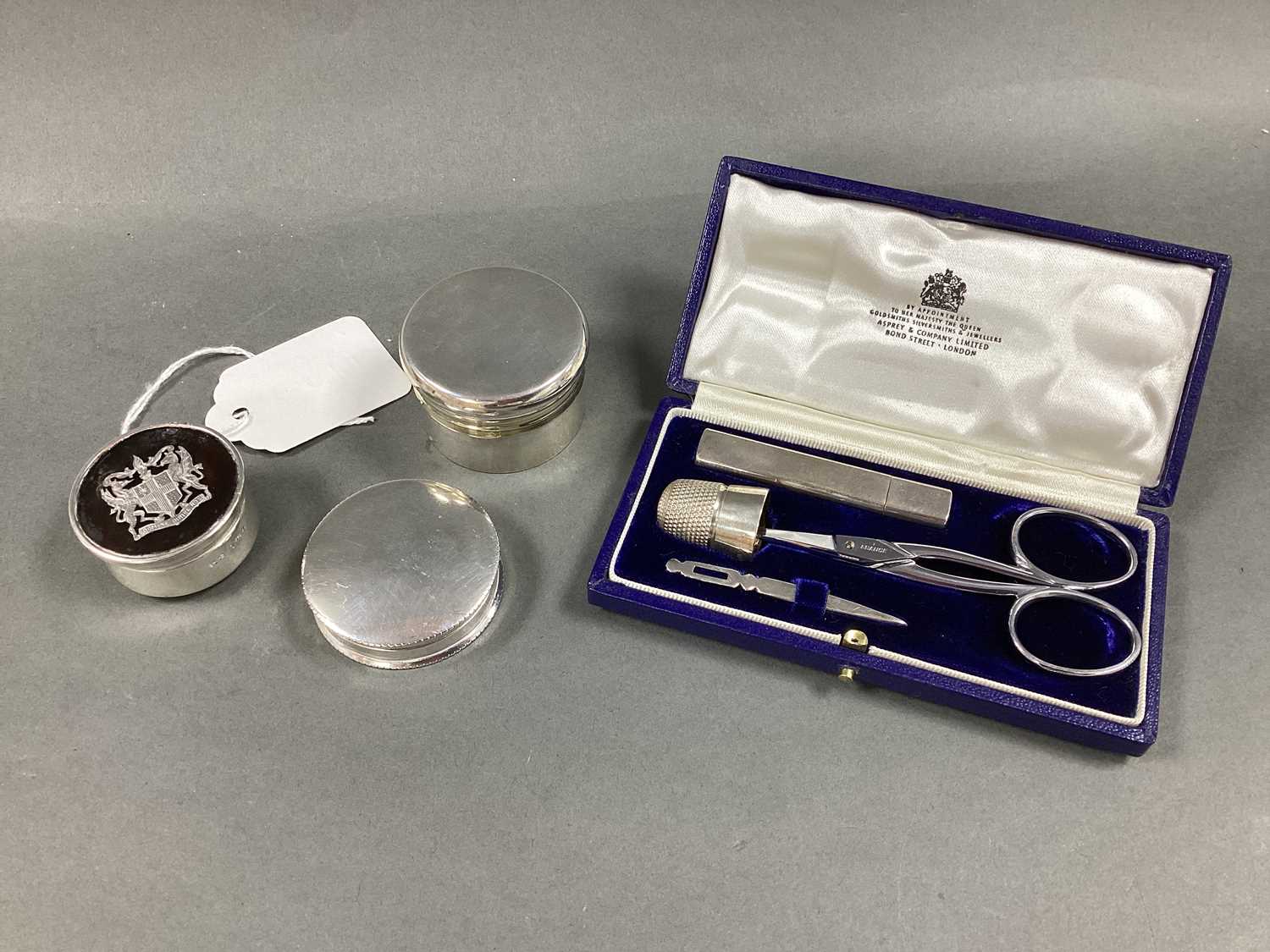 Lot 15 - Asprey & Co Ltd; A Hallmarked Silver Trinket...