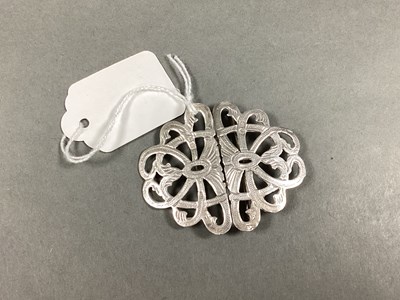 Lot 12 - A Hallmarked Silver Belt Buckle, JHL, London,...