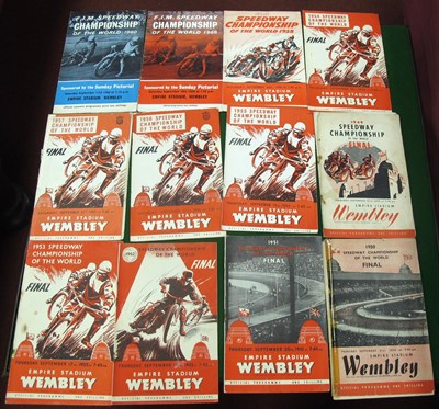Lot 63 - Speedway World Championship Final Programmes...