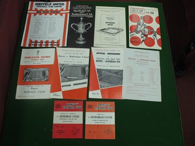 Lot 402 - Rotherham United County Cup Away Programmes,...