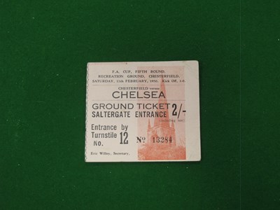 Lot 144 - 1950 Chesterfield v Chelsea Ticket for the FA...