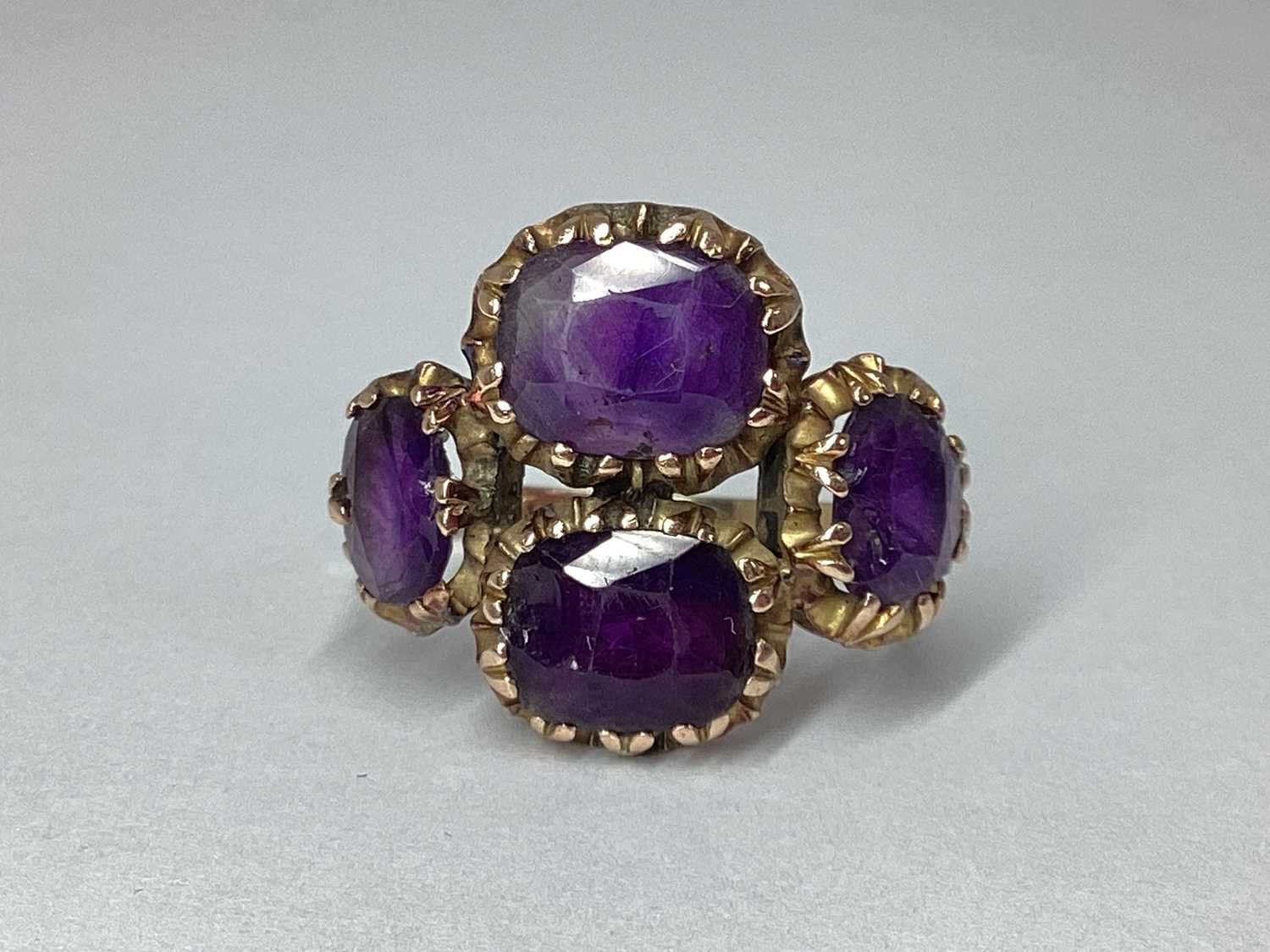 Lot 47 - A Large Four Stone Dress Ring, the...