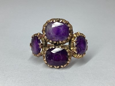 Lot 47 - A Large Four Stone Dress Ring, the...