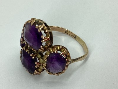 Lot 47 - A Large Four Stone Dress Ring, the...