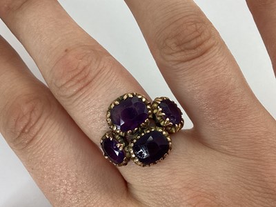 Lot 47 - A Large Four Stone Dress Ring, the...