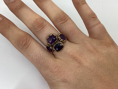 Lot 47 - A Large Four Stone Dress Ring, the...