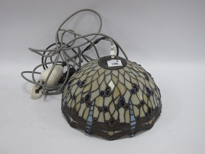 Lot 1386 - Tiffany Style Light Shade, 30cm diameter with...