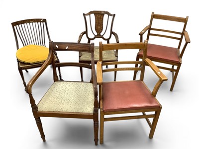 Lot 1531 - XIX Century Regency Elbow Chair, early XX...