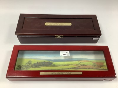 Lot 869 - Two wooden presentation/display cases: a...