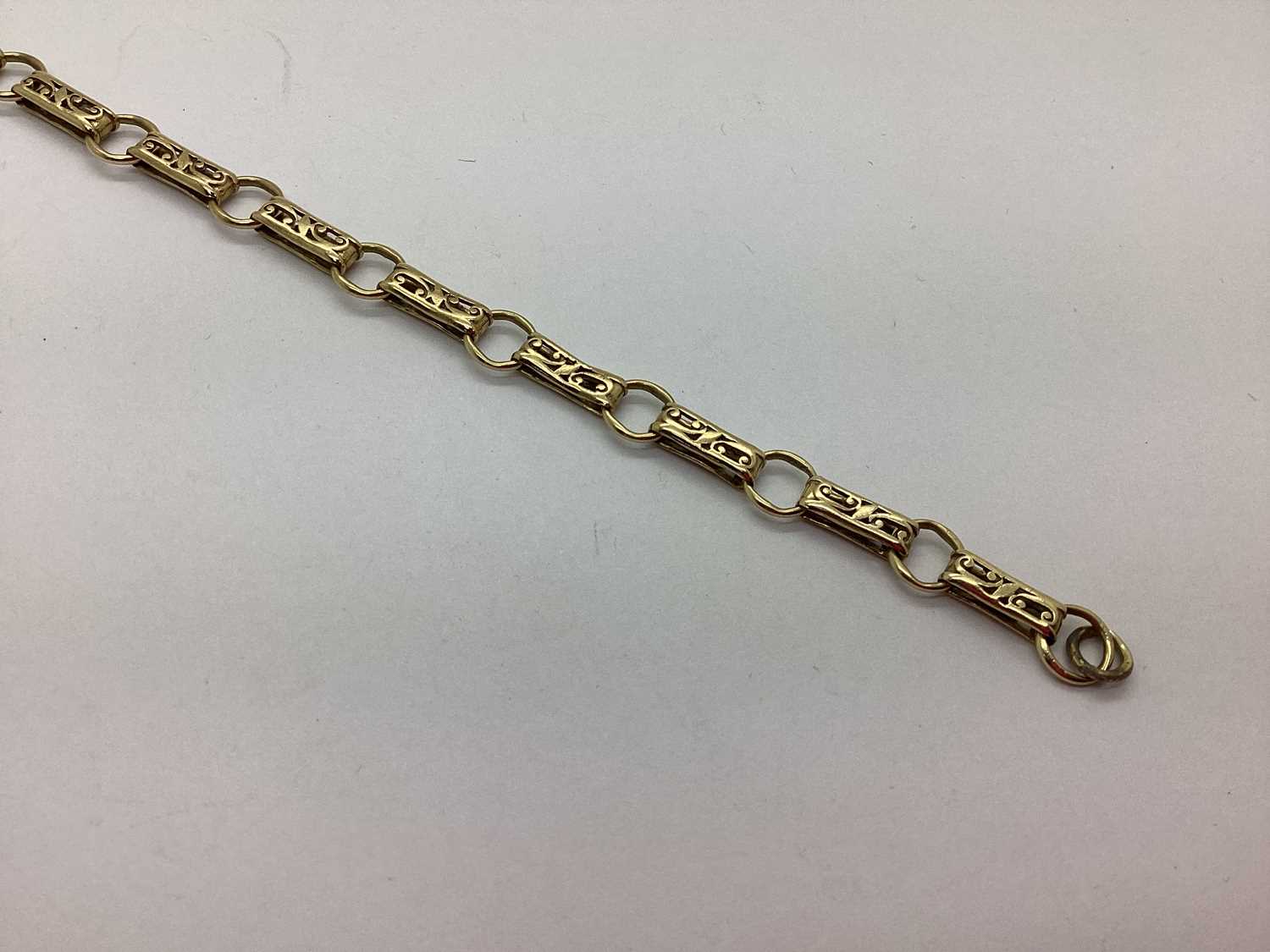Lot 78 - A Fancy Link Bracelet, of openwork elongated...